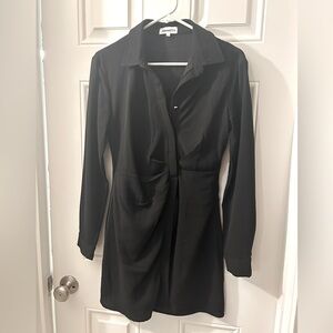 Black Long-Sleeved Mini Dress